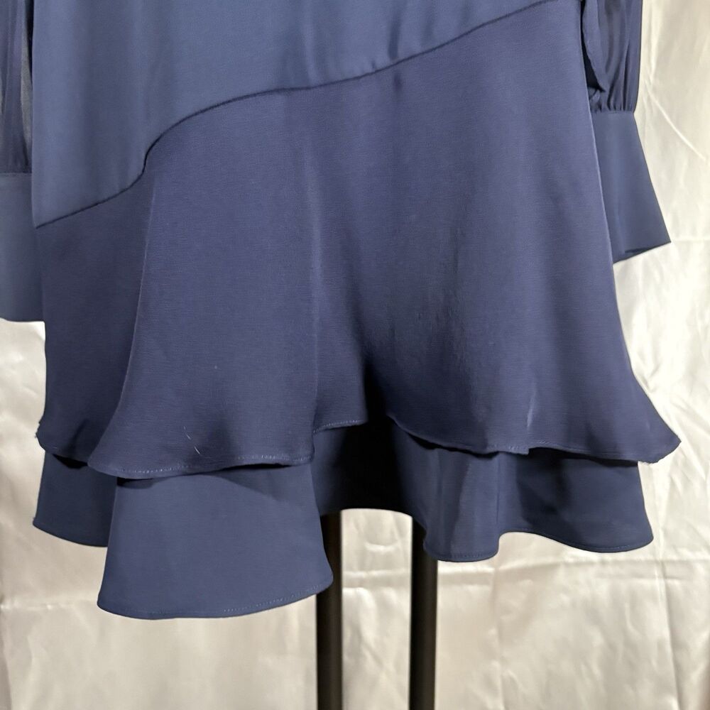 PARKER Kenji Tiered Chiffon Long-Sleeve Dress XS - Picture 7 of 16